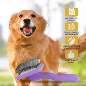 897126290394 BONTECK Dog Slicker Brush Pet Hair Haired Brus #2