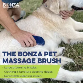 369998060450 BONZA Dog Cat Massage Brush Bath Screen Silicon #2