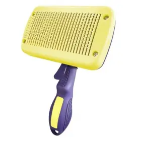 DGB-190-PURPLE BOZENU Dog Cat Brush Shedding Cleaning