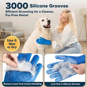 AUGWIND-17 PET Dog Washing Gloves Bath Brush Kit #3