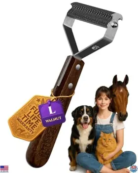 B0FHL63RH1 BRAND Kizo Eslo Dual Deshedding Brush Dogs Cats