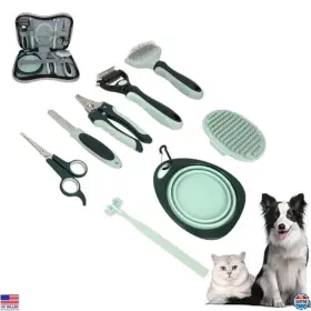 B0FFG757TC PET Lamlent Dogs Cats Slicker Brush Nail Clippers
