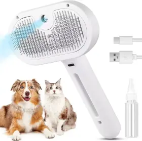 313057228229 Cepillo Vapor Para Gatos Autolimpiante Amarillo