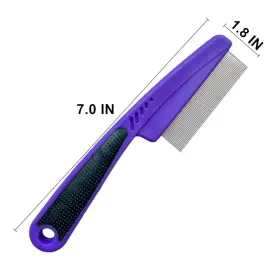 32864337 FLEA Comb Rubber Handle Tick Cats Dog #3
