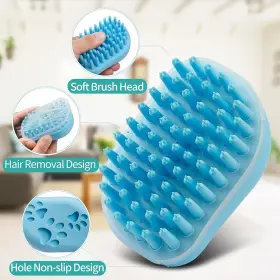 779139997115 DOG Bath Brush Silicone Pet Shampoo Massage #3