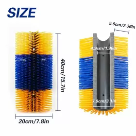 744759835765 BRANDED01 Livestock Brush Equine Bovine Massage #3