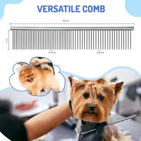 DC-100 BRANDED01 Dematting Comb Dogs Cats Steel Rake Double #3
