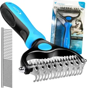 DC-100 BRANDED01 Dematting Comb Dogs Cats Steel Rake Double