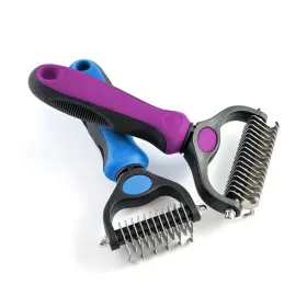 BRE011 BREBBUMING Cat Dog Brush Shedding Dematting Double Pet