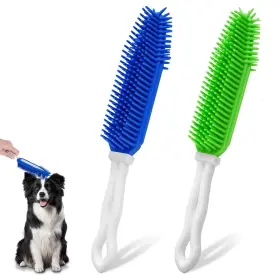 BB24-2BG BRILLIRARE Dog Bath Brush Pack Silicone Pet Brushes