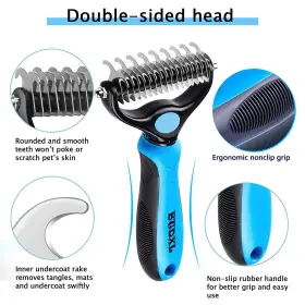 738626181697 BTDXL Dog Brush Sheddingdeshedding Double Gro #2