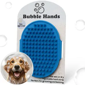 198168801987 BUBBLE HANDS Dog Bath Brush Silicone Shedding