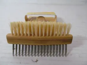 742797873343 BURTS BEES Dog Double Shedding Rake Hemp Bristle #3