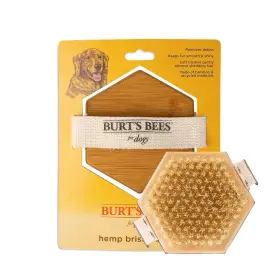 FF9720 BURTS BEES FOR PETS Palm Brush Hemp Bristles Ergonomic
