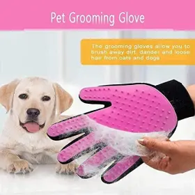 652508561639 BYETOO Pet Dog Cat Glove Gentle Deshedding Brush #3