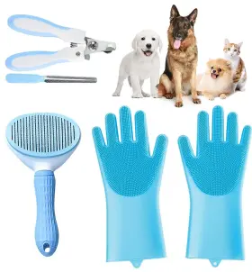 771047981705 BYGYTYO Pet Washing Bathing Gloves Dog Cat Hair