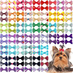 PETSHOW0237 BYSITSHOW Pet Dog Hair Bows Rubber Bands Cat
