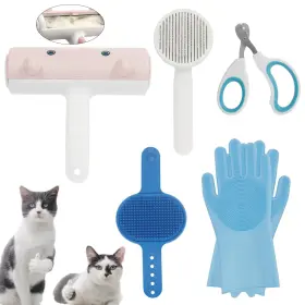 768872705316 BZMXSLZ Pet Deshedder Cat Dog Brush Nail Clipper