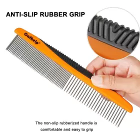 445035368320 CAFHELP Dog Comb Cat Rounded Ends Steel #3
