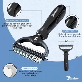 060785430343 CANDURE Pet Dog Brush Shedding Effective Hair #2