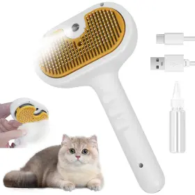 603020486146 CARLINOO Pet Steam Brush Cat Shedding Steamer
