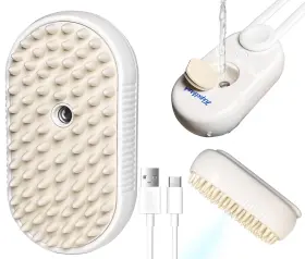 744110991666 CAT BRUSH Dogs Cats Steam Spa Tool Water Hair