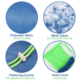 789622664165 CATCAN Cat Bathing Bag Breathable Mesh Shower #3