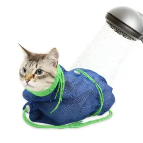 789622664165 CATCAN Cat Bathing Bag Breathable Mesh Shower