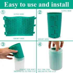 658359809654 CCACHE Dog Paw Cleaner Solicone Washer Cup Pet #3
