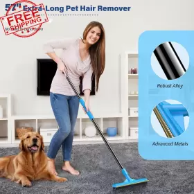 313113355319 CEARKTIY Pet Hair Remover Carpet Rake Broom #2