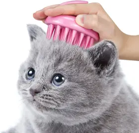 445016466489 CELEMOON Cat Brush Rubber Pins Silicone Pet