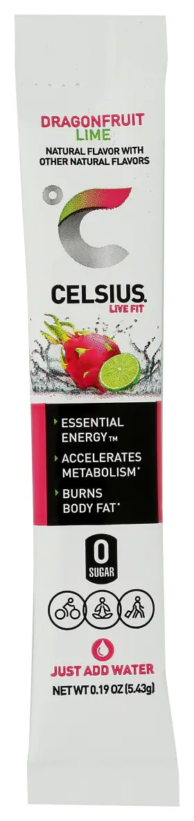 38240 CELSIUS Dragonfruit Lime Drink Mix Powder Stick Energy