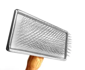 Cc-petb-xl Claw Pet Slicker Brush Dogs Wooden Handle Steel Pi