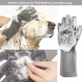 612957605384 CLELO Pet Gloves Bathing Hair Removal Dogs Cats #2