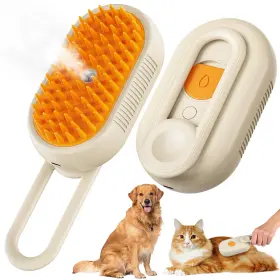 765057470861 COBALT FELINE Cat Steam Brush Shedding Pet Dogs