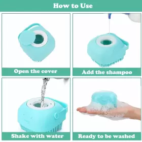 738634034220 COFOND Dog Bath Brush Scrubber Silicone Pet Wa #3