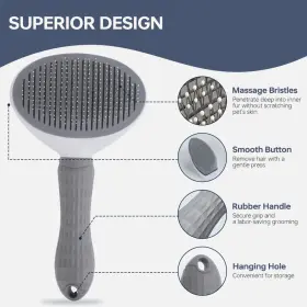 702367834228 COMFPET Cat Brush Release Dog Shedding Massag #3