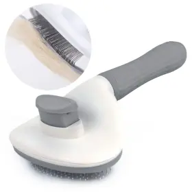 702367834228 COMFPET Cat Brush Release Dog Shedding Massag