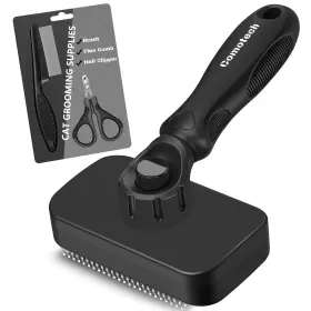 Comotech 313116625600 3pcs Cat Grooming Supplies Brush And Nail Clipper/trimmer Flea Comb For She
