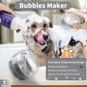 313055071070 COMOTECH-7 Dog Bath Shampoo Conditioner Brush #2