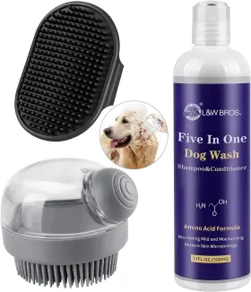 313055071070 COMOTECH-7 Dog Bath Shampoo Conditioner Brush