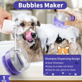 744759385512 COMOTECH Dog Bath Brush Shampoo Scrubber #2