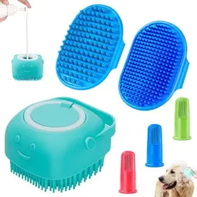 B0BZCQY5KD COMOTECH Dog Bath Brush Toothbrush Set Handle