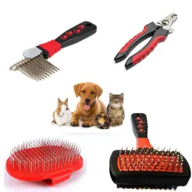 301636590409 COMPUPORT CENTRE INC Dog Brush Shedding Rake Kit