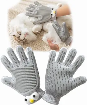 313046988936 COOL LEMON Pet Glove Shedding Brush Fur Remover
