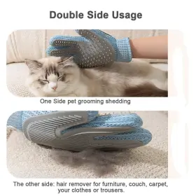 774205260773 COOL LEMON Pet Dogs Cats Fur Remover Glove Bru #3