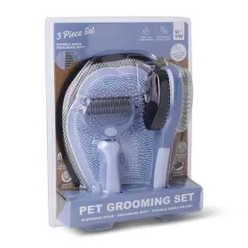 54550 CORE HOME Pet Mitt Shedding Rake Double Brush Set