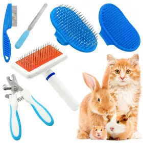785387838704 CRAFTERLIFE Pet Slicker Brush Bath Massage Glove