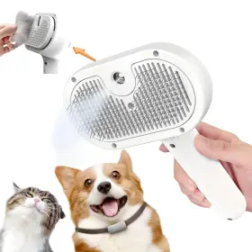 762239073292 CRAFTIVIO Cat Steam Brush Pet Shedding Comb