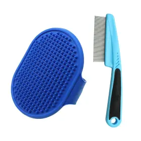 769083416312 CUTEABC Dog Bath Brush Cat Comb Set Scrub